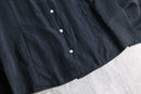 black mao collar L/S shirt