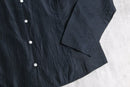 black mao collar L/S shirt
