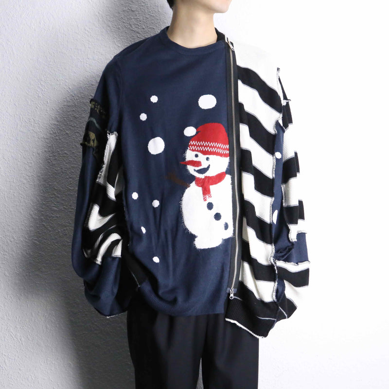 ''Re:make''over size zip knit