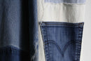 "Re:make" patch design flare denim pants