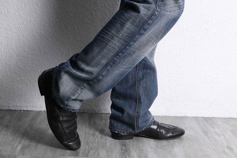 "Emporio Armani" hard fade straight denim pants