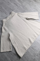 ivory linen relaxed off-turtle pullover