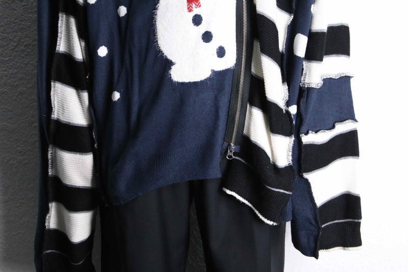 ''Re:make''over size zip knit