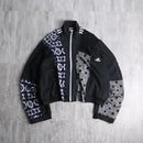 "Re:make" lace patchwork track jacket