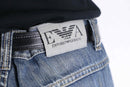 "Emporio Armani" hard fade straight denim pants