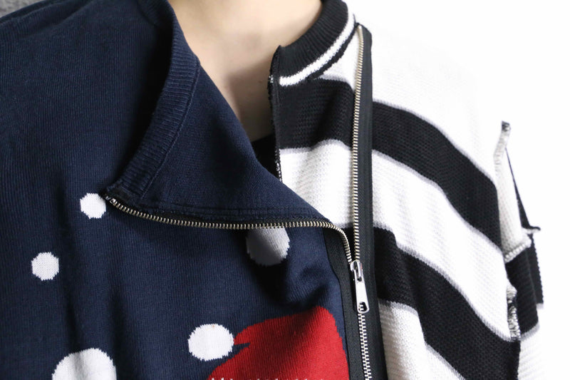 ''Re:make''over size zip knit
