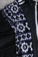 "Re:make" lace patchwork track jacket