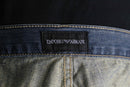 "Emporio Armani" hard fade straight denim pants