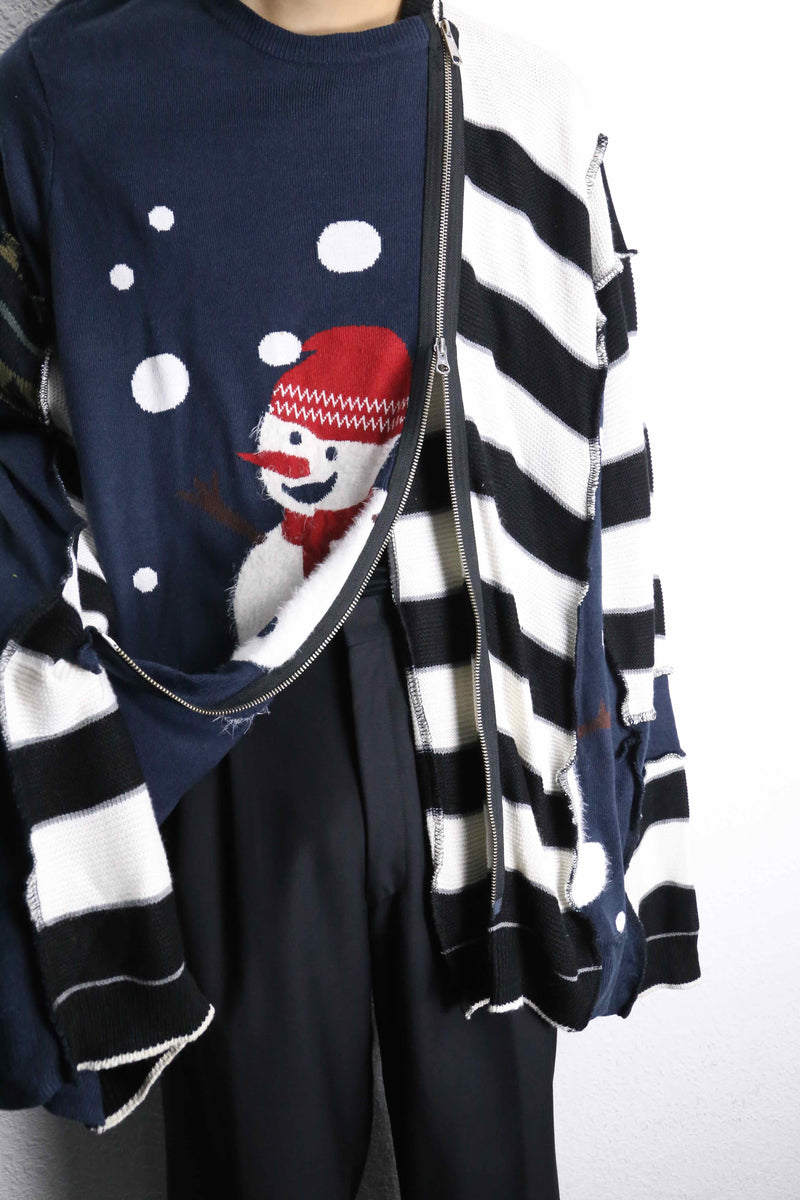 ''Re:make''over size zip knit