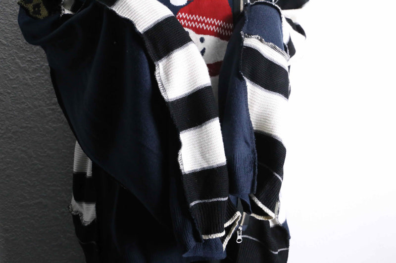 ''Re:make''over size zip knit