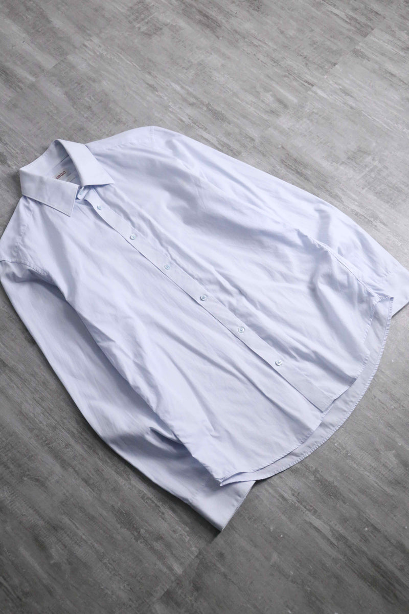 "KENZO" light blue stripe cotton dress shirt