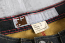 “stuka”multi color switch denim×corduroy rave pants