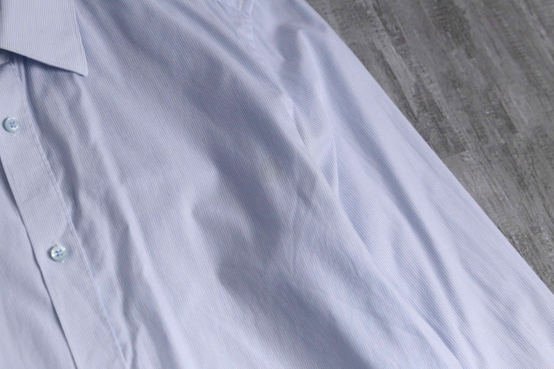 "KENZO" light blue stripe cotton dress shirt