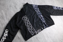 "Re:make" lace patchwork track jacket