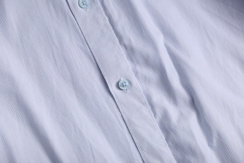 "KENZO" light blue stripe cotton dress shirt