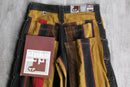 “stuka”multi color switch denim×corduroy rave pants