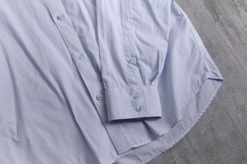 "KENZO" light blue stripe cotton dress shirt