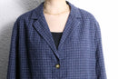 "L.L.Bean" linen × cotton check easy tailored jacket