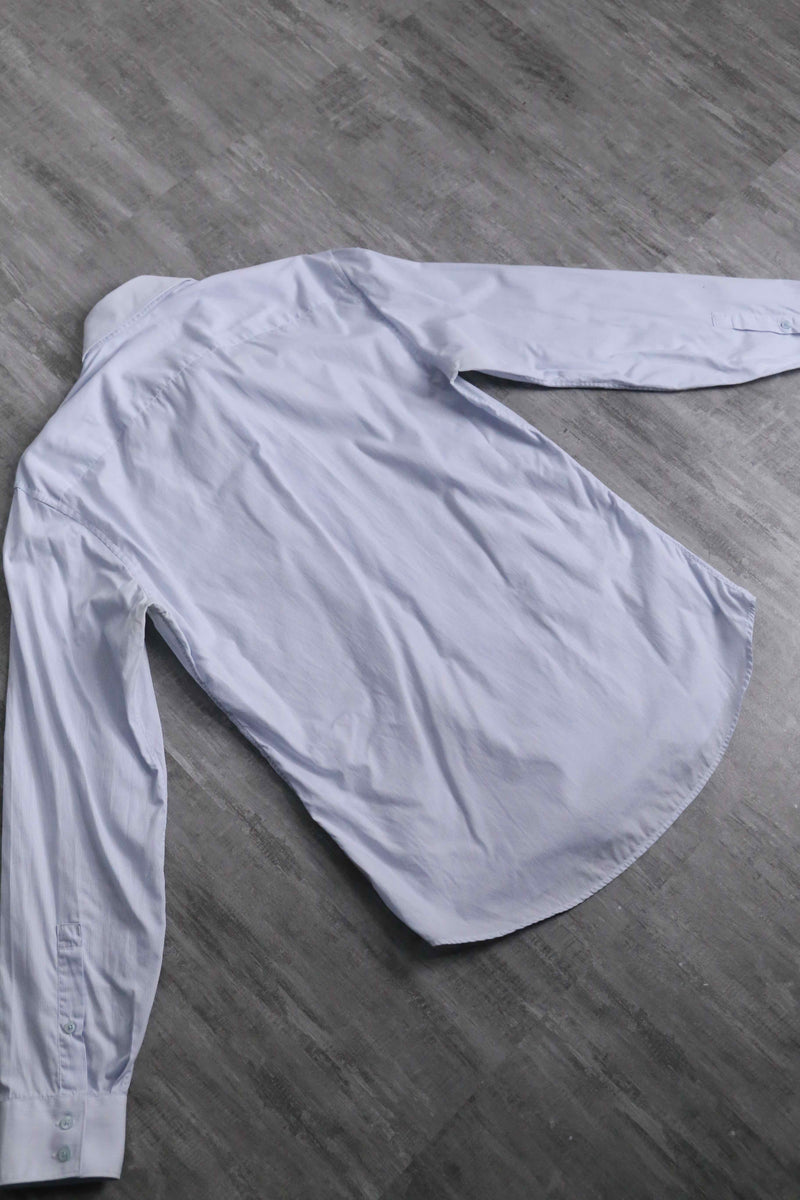 "KENZO" light blue stripe cotton dress shirt