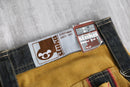 “stuka”multi color switch denim×corduroy rave pants