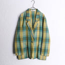 check pattern single tailored jacket