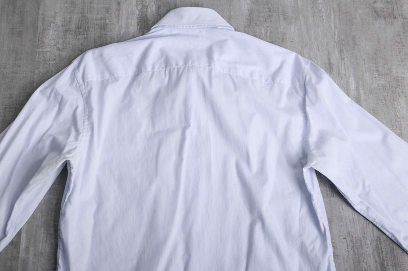 "KENZO" light blue stripe cotton dress shirt