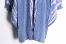 80’s “TUNDRA” patterned muffler docking knit poncho