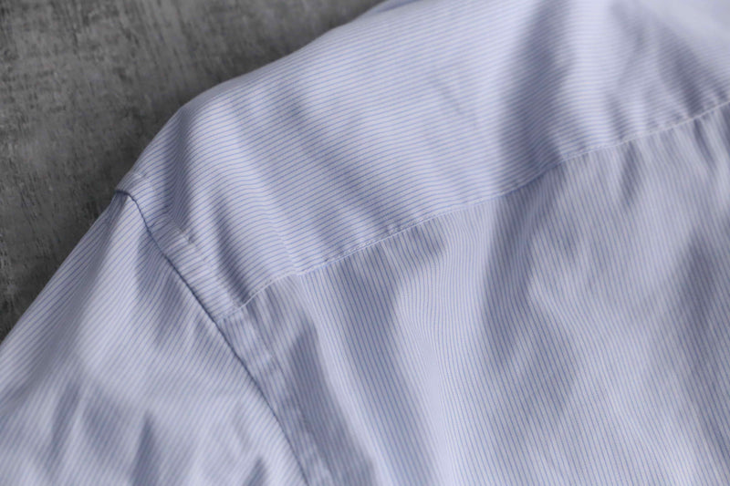 "KENZO" light blue stripe cotton dress shirt
