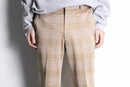 70's classic check no-tuck flare slacks
