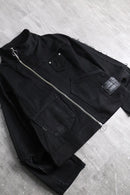 "Re:make" black denim motorcycle jacket