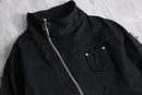 "Re:make" black denim motorcycle jacket