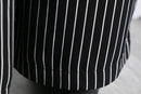 black base white stripe 2tuck wide straight pants