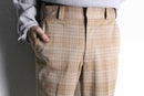 70's classic check no-tuck flare slacks