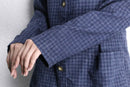 "L.L.Bean" linen × cotton check easy tailored jacket