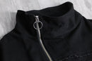 "Re:make" black denim motorcycle jacket