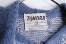 80’s “TUNDRA” patterned muffler docking knit poncho
