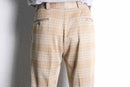 70's classic check no-tuck flare slacks