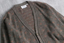 pattern wool knit cardigan