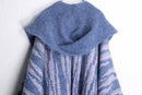 80’s “TUNDRA” patterned muffler docking knit poncho