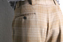 70's classic check no-tuck flare slacks