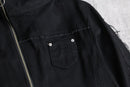 "Re:make" black denim motorcycle jacket