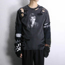 "Re:make" switch arm design damage L/S tee