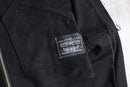"Re:make" black denim motorcycle jacket