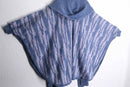 80’s “TUNDRA” patterned muffler docking knit poncho