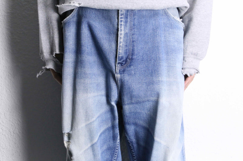 "ENYCE" brown embroidery design buggy denim pants