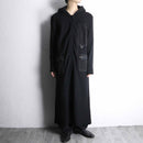 black wool hoodie coat