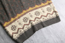 pattern wool knit cardigan