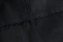 "Re:make" black denim motorcycle jacket
