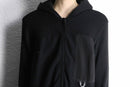 black wool hoodie coat