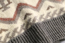 pattern wool knit cardigan